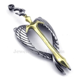 Collier Avec Pendentif Croix En Titane Et Or (Chaîne Offerte)
