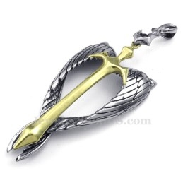 Collier Avec Pendentif Croix En Titane Et Or (Chaîne Offerte)