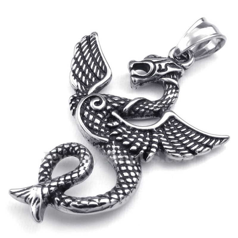 Collier Pendentif Ptérosaure En Titane (Chaîne Gratuite)