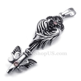 Collier Pendentif Sceptre En Titane (Chaîne Gratuite)