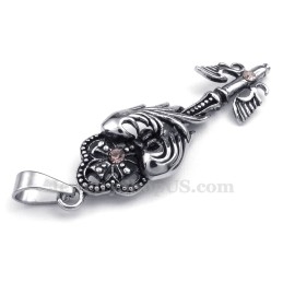 Collier Pendentif Sceptre En Titane (Chaîne Gratuite)