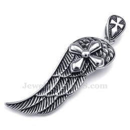 Collier Pendentif Plume En Titane (Chaîne Gratuite)