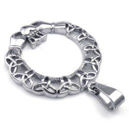 Collier Avec Pendentif En Boucle En Titane Et Nœud Celtique (Chaîne Offerte)