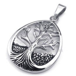 Collier Pendentif Arbre De Vie En Titane (Chaîne Gratuite)