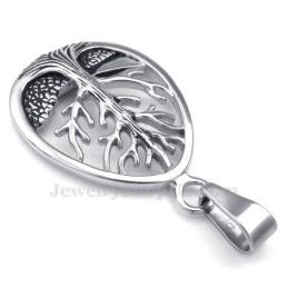 Collier Pendentif Arbre De Vie En Titane (Chaîne Gratuite)