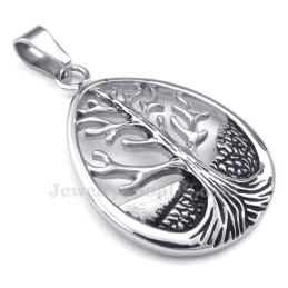 Collier Pendentif Arbre De Vie En Titane (Chaîne Gratuite)