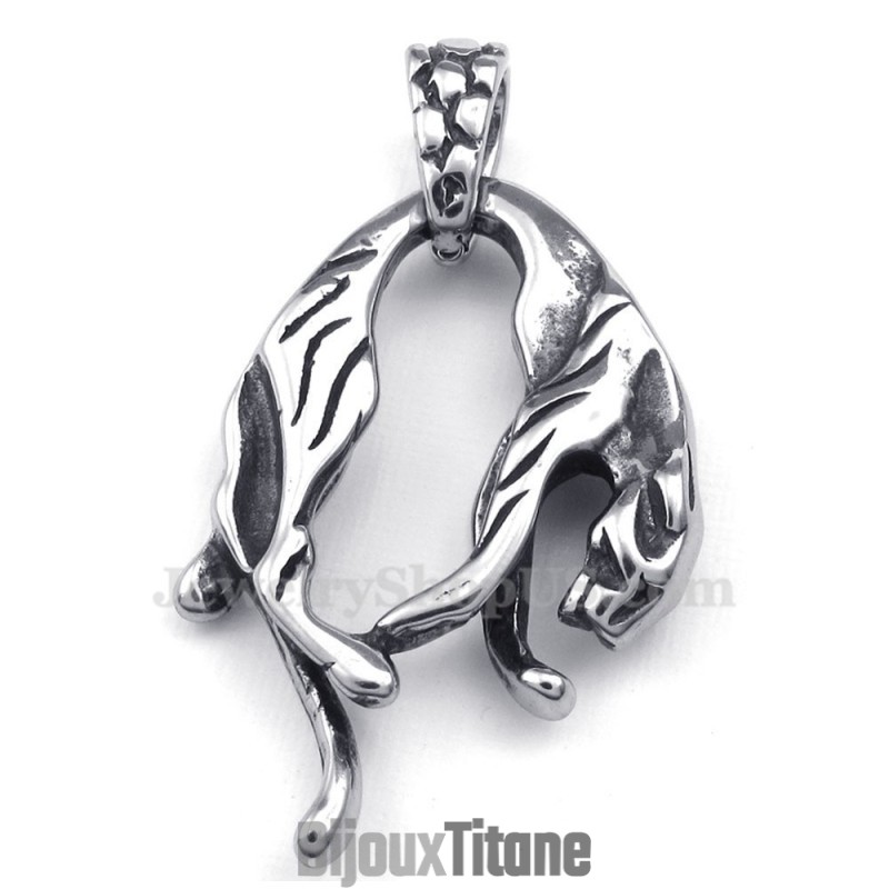 Collier Pendentif Lion En Titane (Chaîne Gratuite)