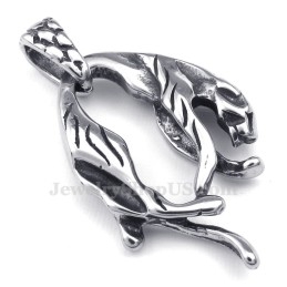 Collier Pendentif Lion En Titane (Chaîne Gratuite)