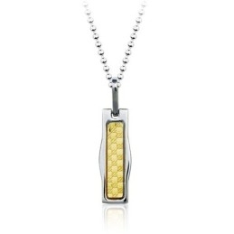 Pendentif En Titane Doré De Style Nouveau - Chaîne Offerte