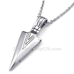 Collier Pendentif Fléchette En Titane (Chaîne Gratuite)