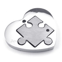 Collier Avec Pendentif En Titane, Symbole Et Signe De Couple (Chaîne Offerte) (Une Paire)