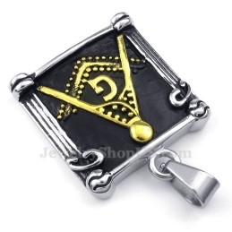 Collier Pendentif Maçonnique En Titane (Chaîne Gratuite)