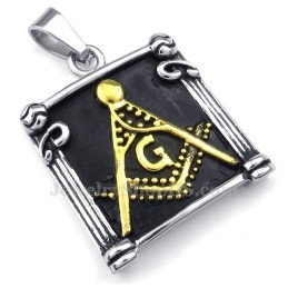 Collier Pendentif Maçonnique En Titane (Chaîne Gratuite)