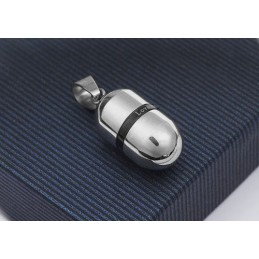 Pendentif Capsule Ouvrable En Titane « Love Forever » - Chaîne Offerte