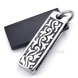 Collier Pendentif En Pierre Noire En Titane (Chaîne Gratuite)