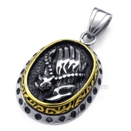 Collier Pendentif En Titane Avec Mains Tremblantes (Chaîne Gratuite)