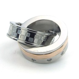 Collier Avec Pendentif En Titane Pour Couple, Anneaux Entrelacés, Amour Éternel (Chaîne Offerte) (Une Paire)