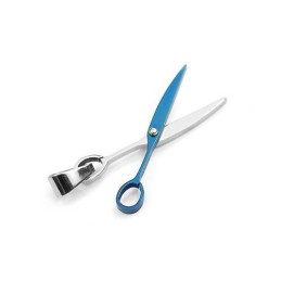 Pendentif En Titane Bleu À Motif Ciseaux - Chaîne Offerte