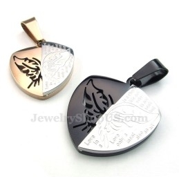 Collier Avec Pendentif Papillon En Titane Pour Couple (Chaîne Offerte) (Une Paire)
