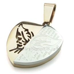 Collier Avec Pendentif Papillon En Titane Pour Couple (Chaîne Offerte) (Une Paire)