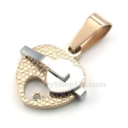 Collier Pendentif Double Cœur En Titane (Chaîne Gratuite)