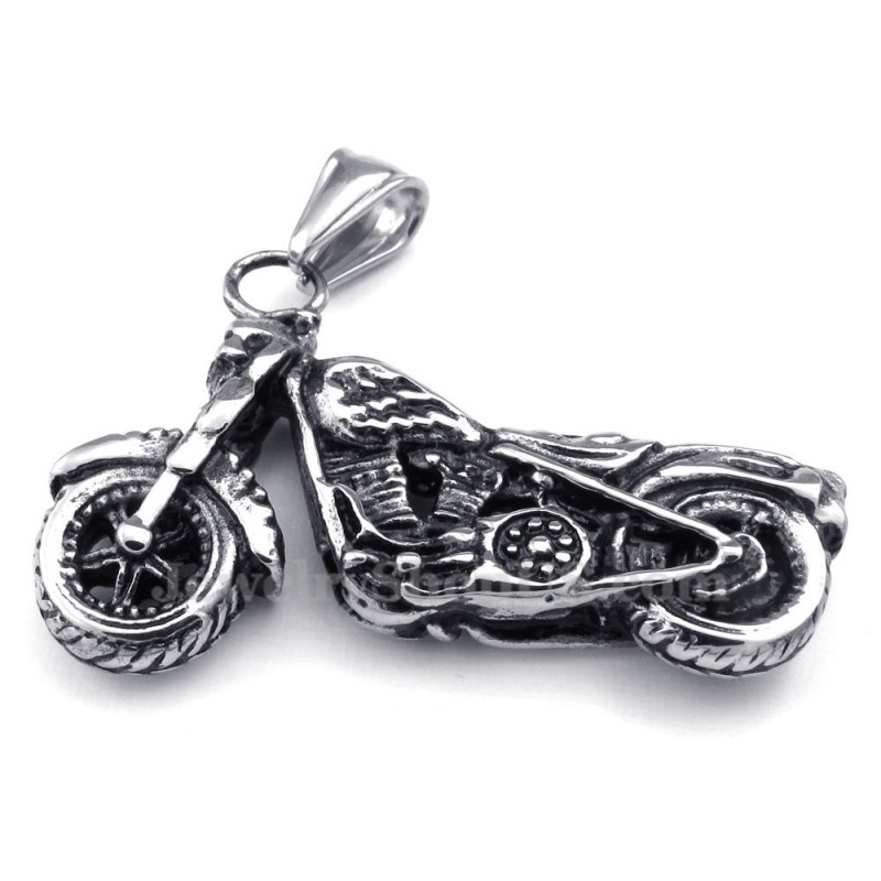 Collier Pendentif Moto En Titane (Chaîne Gratuite) Collier Pendentif Moto En Titane (Chaîne Gratuite)