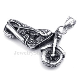 Collier Pendentif Moto En Titane (Chaîne Gratuite)