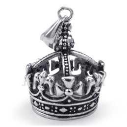 Collier Pendentif Couronne Impériale En Titane (Chaîne Gratuite)