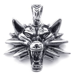 Collier Pendentif Loup En Titane (Chaîne Gratuite)