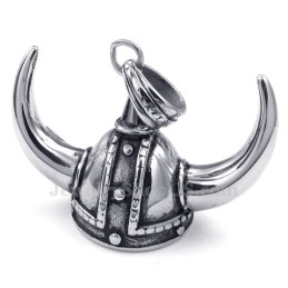 Collier Avec Pendentif En Forme De Casque En Corne De Titane (Chaîne Gratuite)