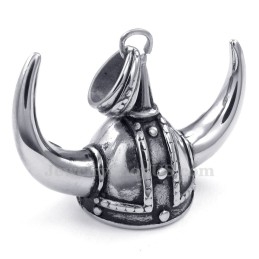 Collier Avec Pendentif En Forme De Casque En Corne De Titane (Chaîne Gratuite)