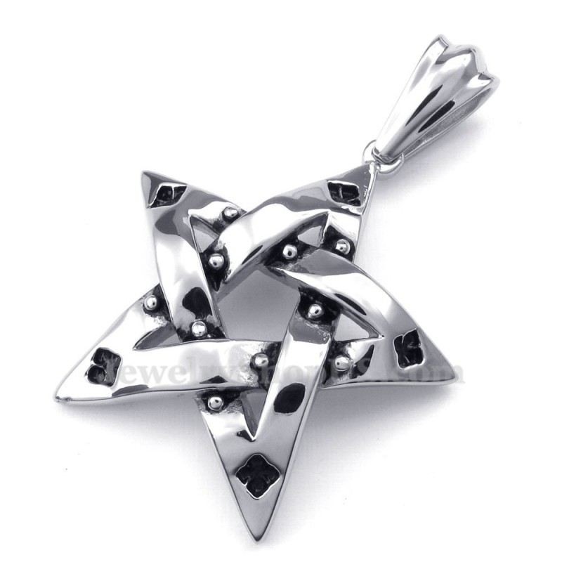 Collier Avec Pendentif Étoile À Cinq Branches En Titane (Chaîne Offerte) Collier Avec Pendentif Étoile À Cinq Branches En Titane (Chaîne Offerte)