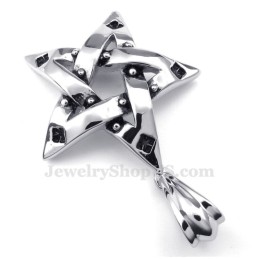 Collier Avec Pendentif Étoile À Cinq Branches En Titane (Chaîne Offerte)