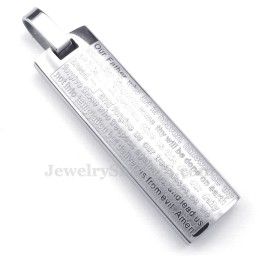 Collier Pendentif En Titane Avec Cartes Des Écritures Anglaises (Chaîne Offerte)