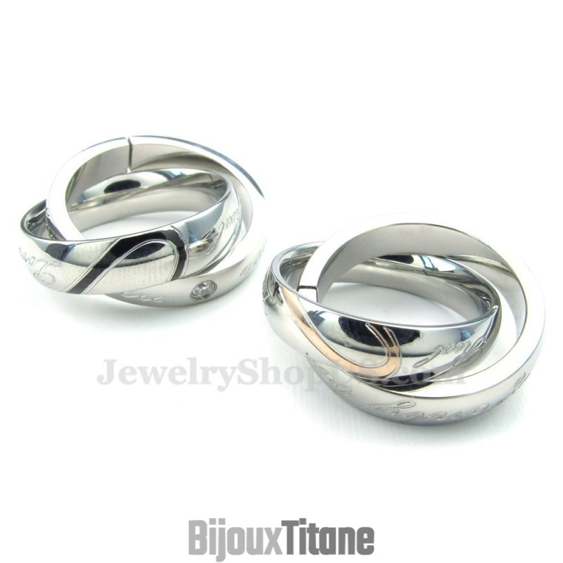 Collier Pendentif En Titane Pour Couple Avec Cercles Entrelacés (Chaîne Offerte) (Une Paire) Collier Pendentif En Titane Pour Couple Avec Cercles Entrelacés (Chaîne Offerte) (Une Paire)