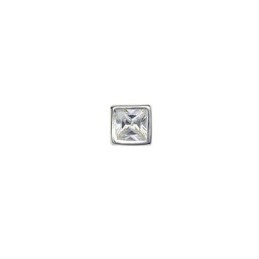 Boucles D'Oreilles Carrées En Titane Blanc Pur