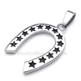 Collier Pendentif Fer À Cheval En Titane (Chaîne Gratuite)