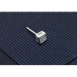 Boucles D'Oreilles Carrées En Titane Blanc Pur