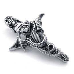 Collier Pendentif Ptérosaure En Titane Épée (Chaîne Gratuite)
