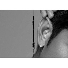 Boucles D'Oreilles Carrées En Titane Blanc Pur