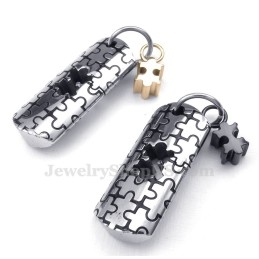 Collier Avec Pendentif Pour Couple En Titane (Chaîne Offerte) (Une Paire)