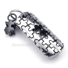 Collier Avec Pendentif Pour Couple En Titane (Chaîne Offerte) (Une Paire)