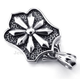 Collier Pendentif En Titane Avec Cartes De Fleurs (Chaîne Gratuite)