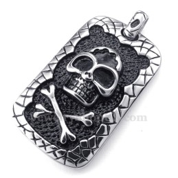 Collier Pendentif Tête De Mort En Titane (Chaîne Offerte)