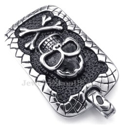 Collier Pendentif Tête De Mort En Titane (Chaîne Offerte)