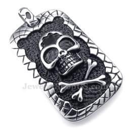 Collier Pendentif Tête De Mort En Titane (Chaîne Offerte)