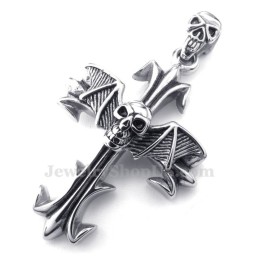 Collier Pendentif Tête De Mort En Titane (Chaîne Gratuite)