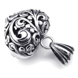 Collier Pendentif Cœur Creux En Titane (Chaîne Gratuite)
