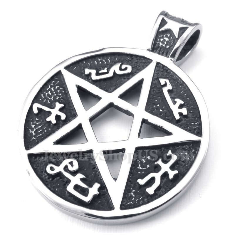 Collier Pendentif Étoile À Cinq Branches En Titane (Chaîne Offerte) Collier Pendentif Étoile À Cinq Branches En Titane (Chaîne Offerte)