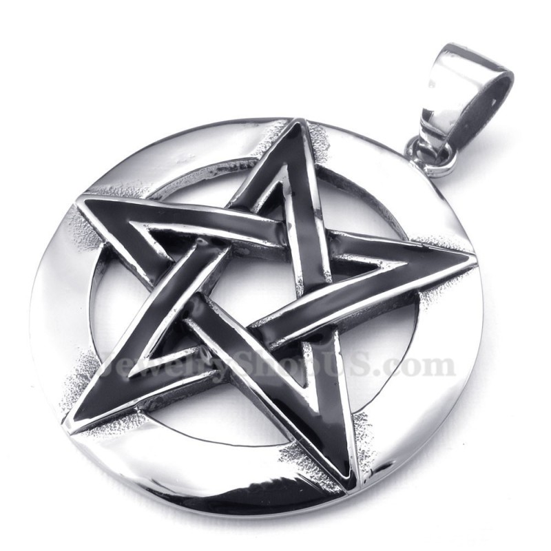 Collier Pendentif Étoile À Cinq Branches En Titane (Chaîne Gratuite) Collier Pendentif Étoile À Cinq Branches En Titane (Chaîne Gratuite)